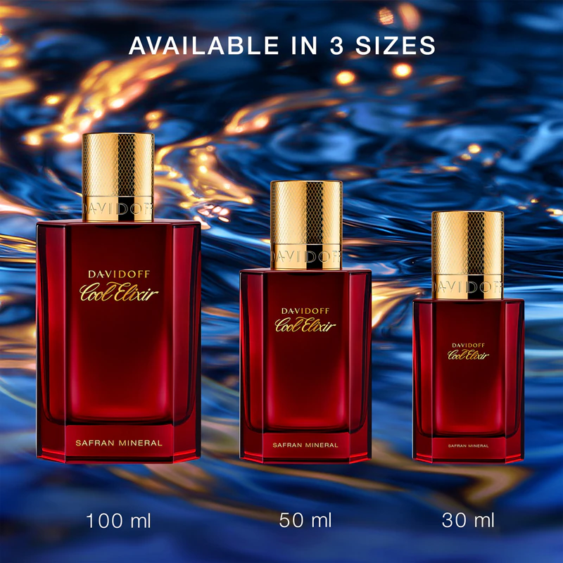 Davidoff Cool Elixir Safran Mineral, perfume intenso para homens.