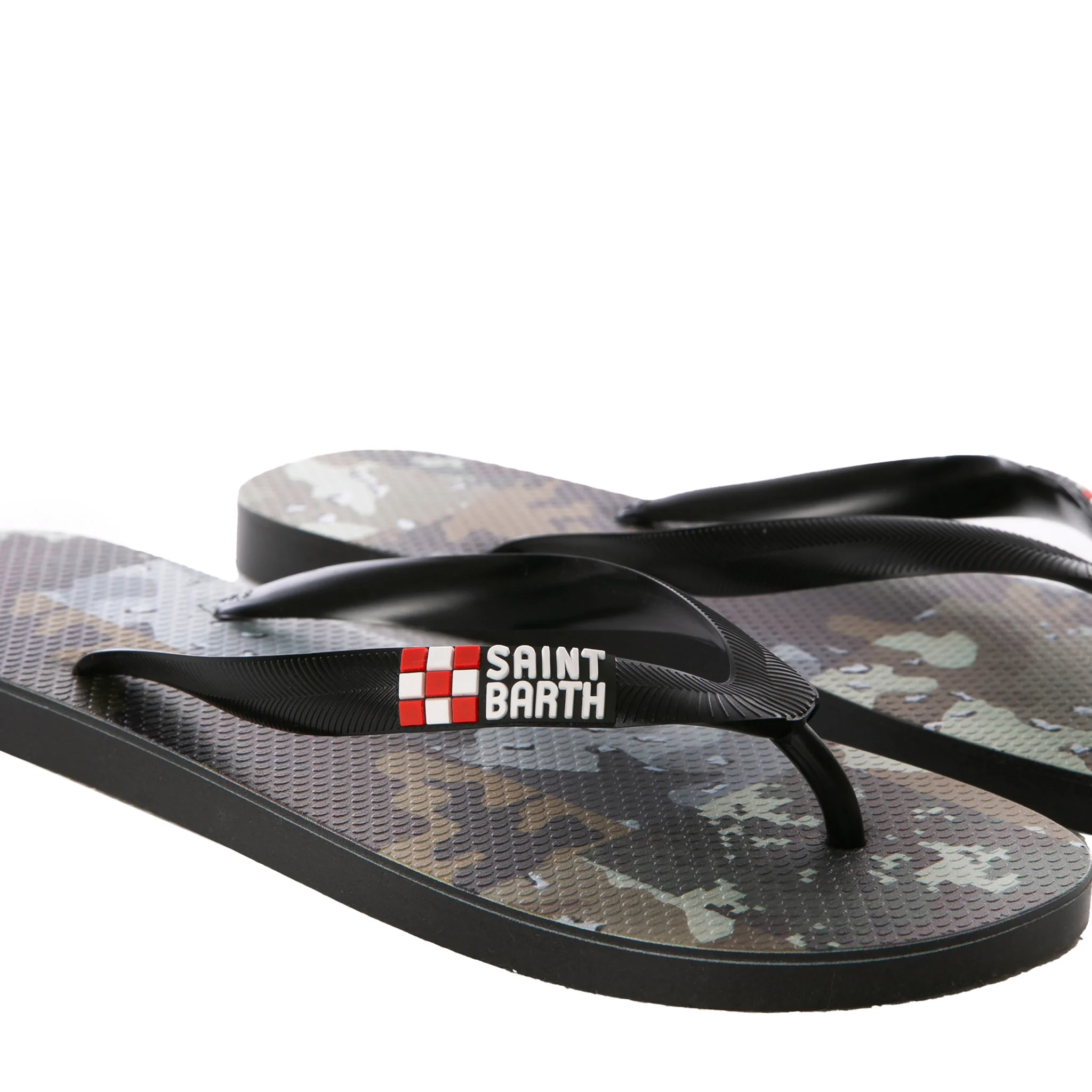 Herren-Flip-Flops mit Tarnmuster-Aufnäher