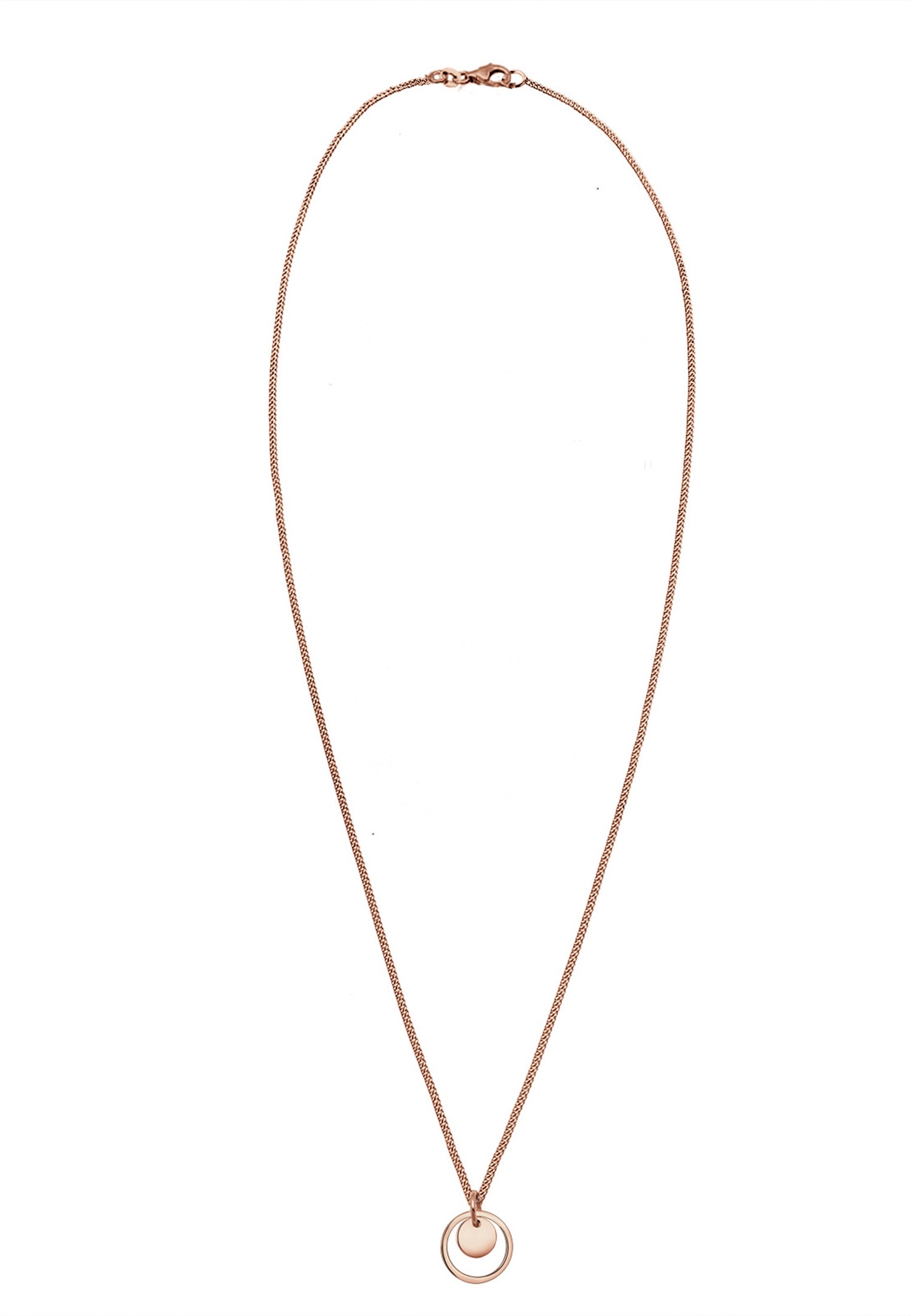 Elli Femmes Pendentif Cercle Plaquette Geo Look en Argent Sterling 925