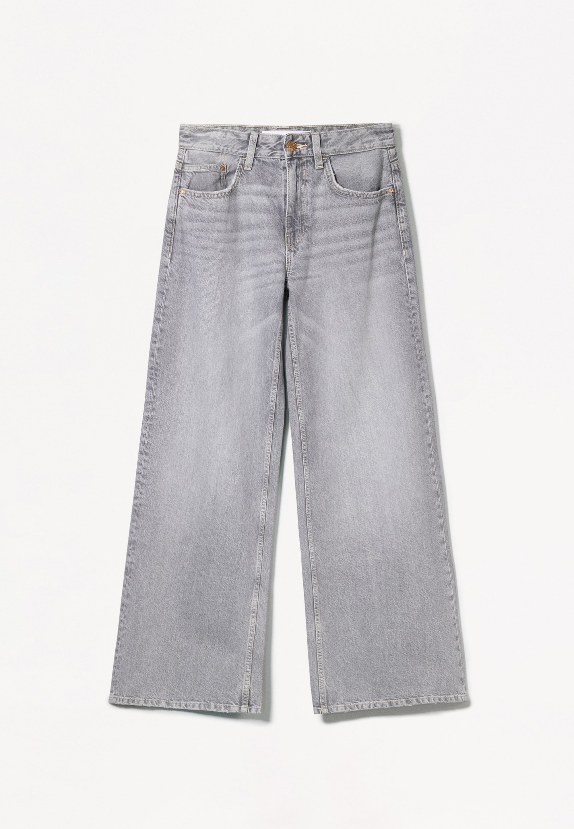Bershka WIDE-LEG - Gamba larga - grigio