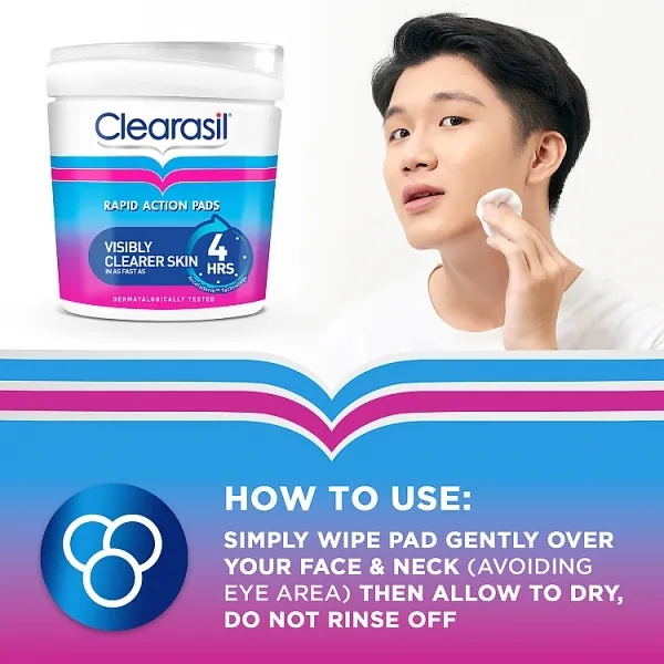 Clearasil Ultra Rapid Action jastučići za obnovu kože x 65