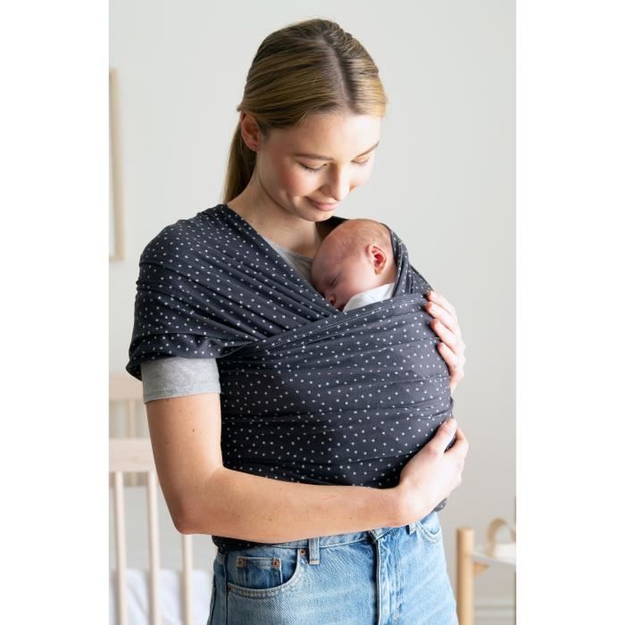Echarpe de portage Aura - ERGOBABY - Gris foncé étoilé - Naissance - Adulte - Femme