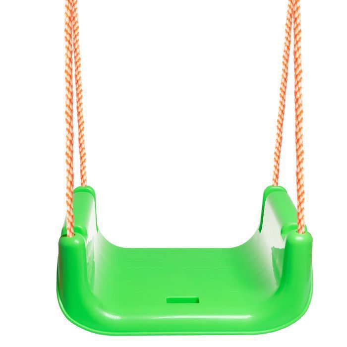 COIL Balançoire de jardin pour enfants, balançoire pour enfants, solide, 3 en 1 + ceintures, jusqu'à 60 kg, Vert