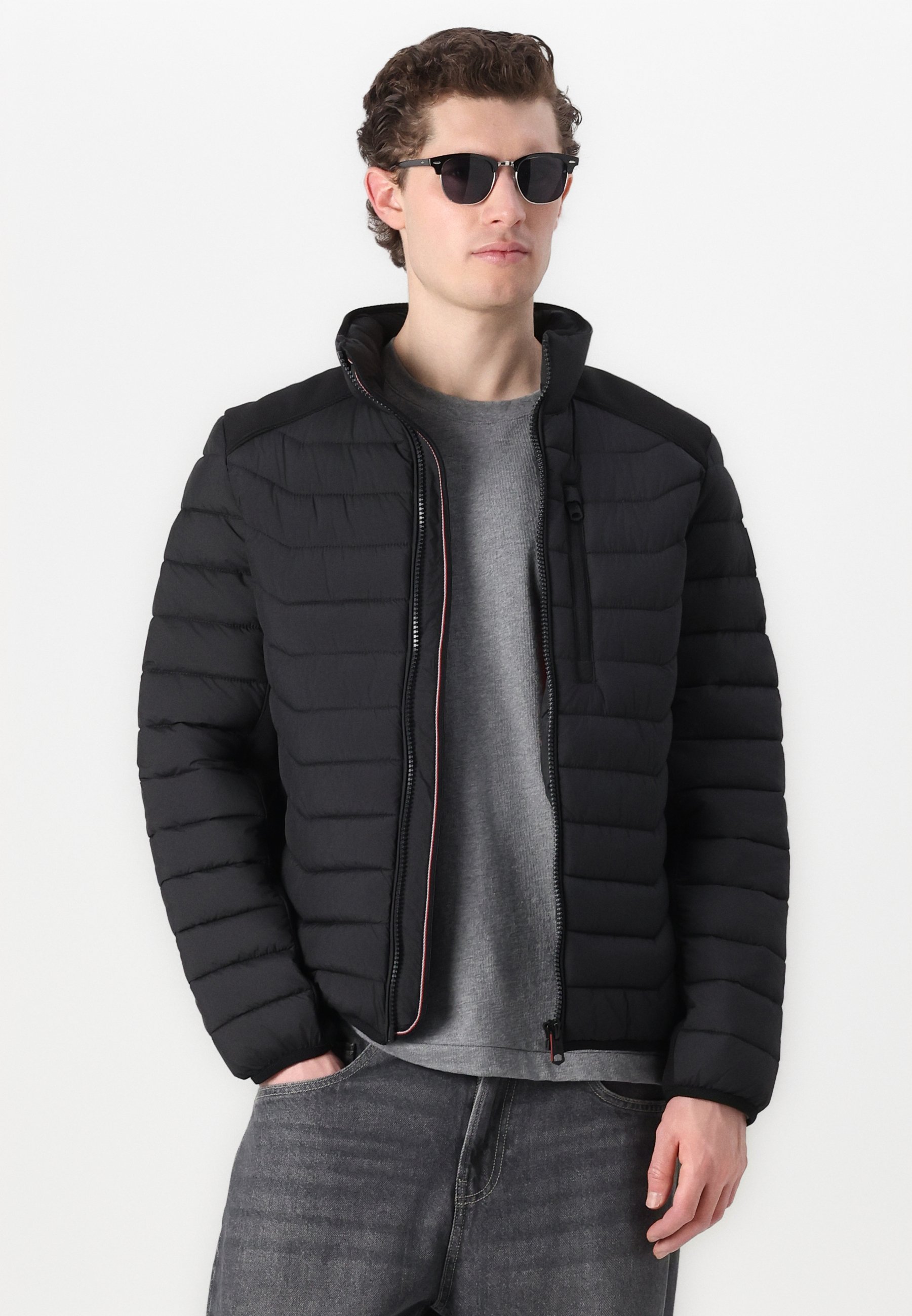 VESTE HYBRIDE TOM TAILOR - Veste légère - noire