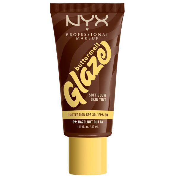 NYX Professional Makeup Buttermelt Glaze 9 Mogyorós-Butta Skin Tint 30ml