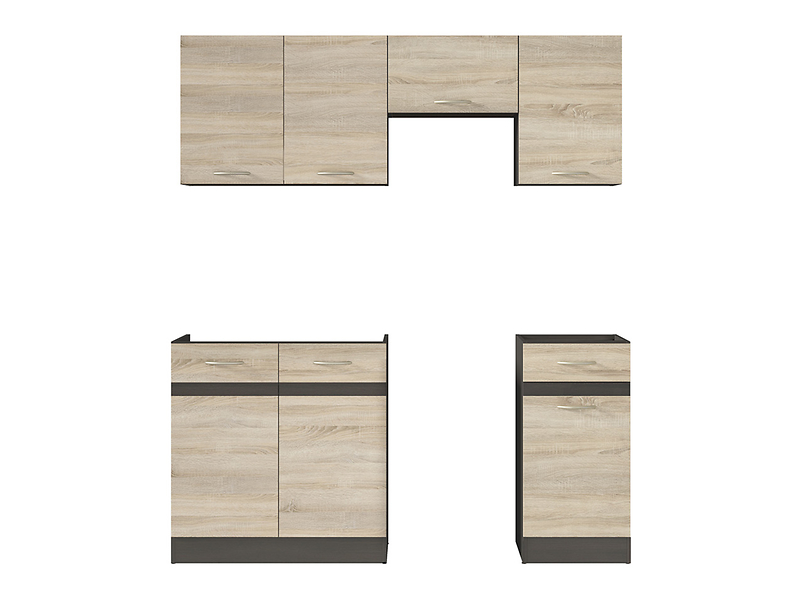 Komplet kuchenny Junona Line 170 cm dąb sonoma bez blatu