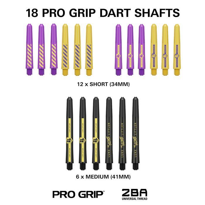 Target Darts Luke Littler - Brass Dart Set with Fixed Steel Tips, 22g