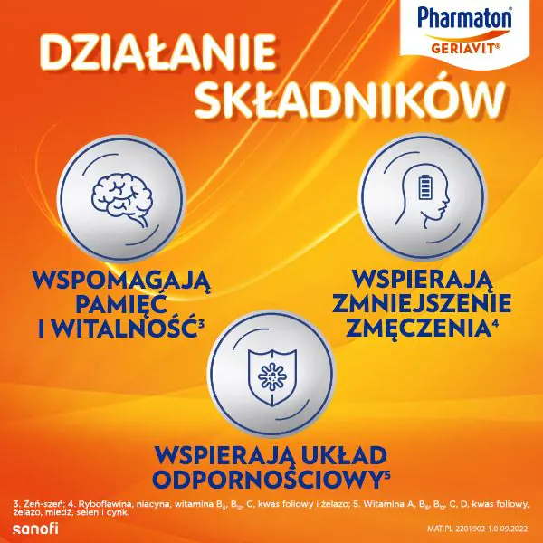 Geriavit Pharmaton Zestaw witamin i minerałów, 100 tabl.