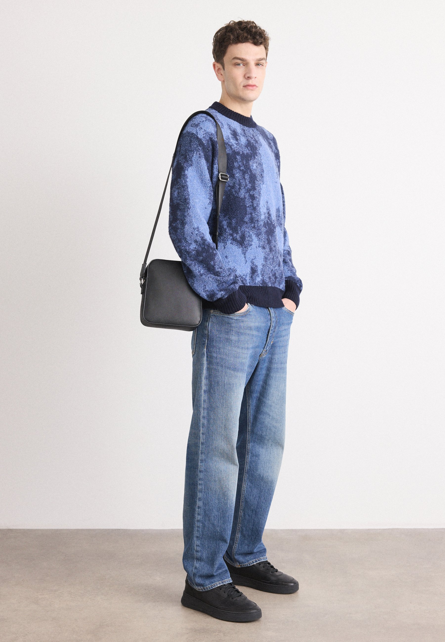 Pull BOSS KRADAR - bleu foncé