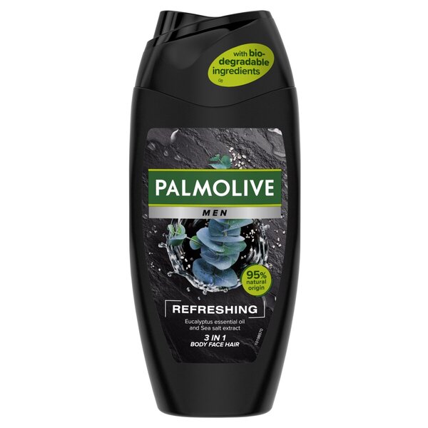 Gel douche rafraîchissant 3 en 1 Palmolive For Men Pure Arctic<br>250 ml - Normale humide