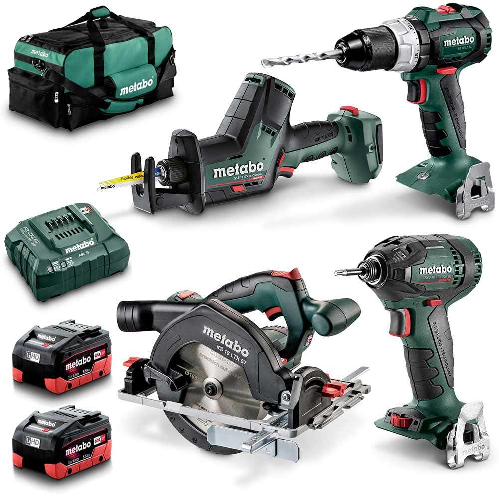 METABO 18V kombosett 4 deler 2 x 5,5 Ah AU68401050