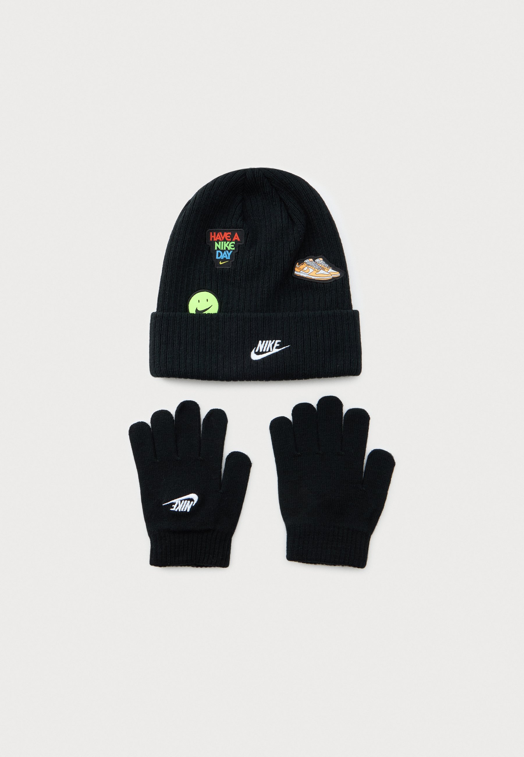 Nike Sportswear PATCH PEAK BEANIE UNISEX SET - Handschoenen - zwart