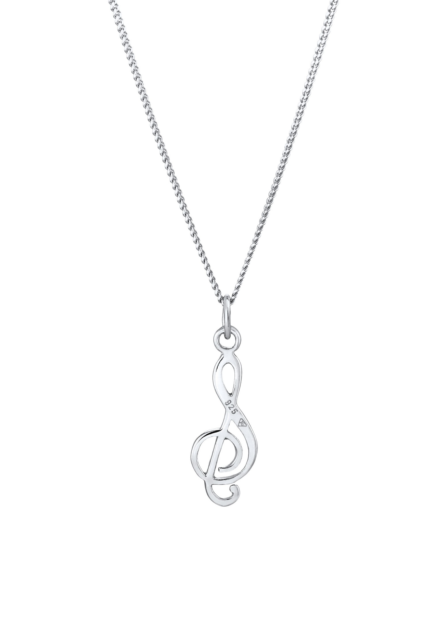 Elli Femmes Clé de Sol Symbole en Argent Sterling 925