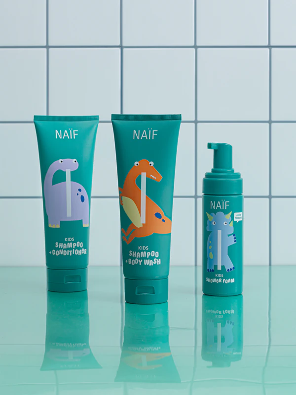 Shampoo e condicionador Naif Kids para crianças