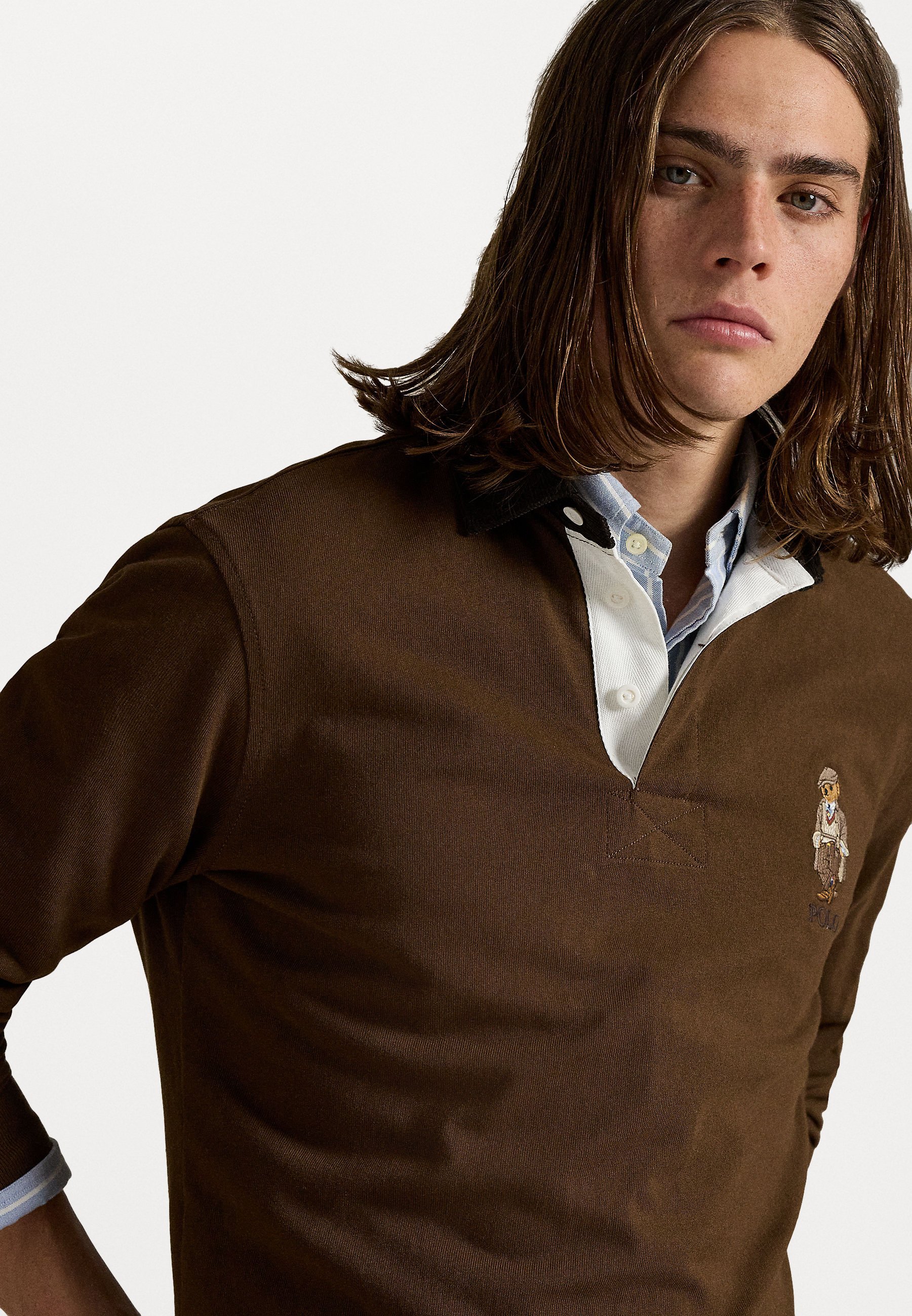 Polo Ralph Lauren Classic Fit Polo Bear Rugby Shirt - Polo shirt - branch brown