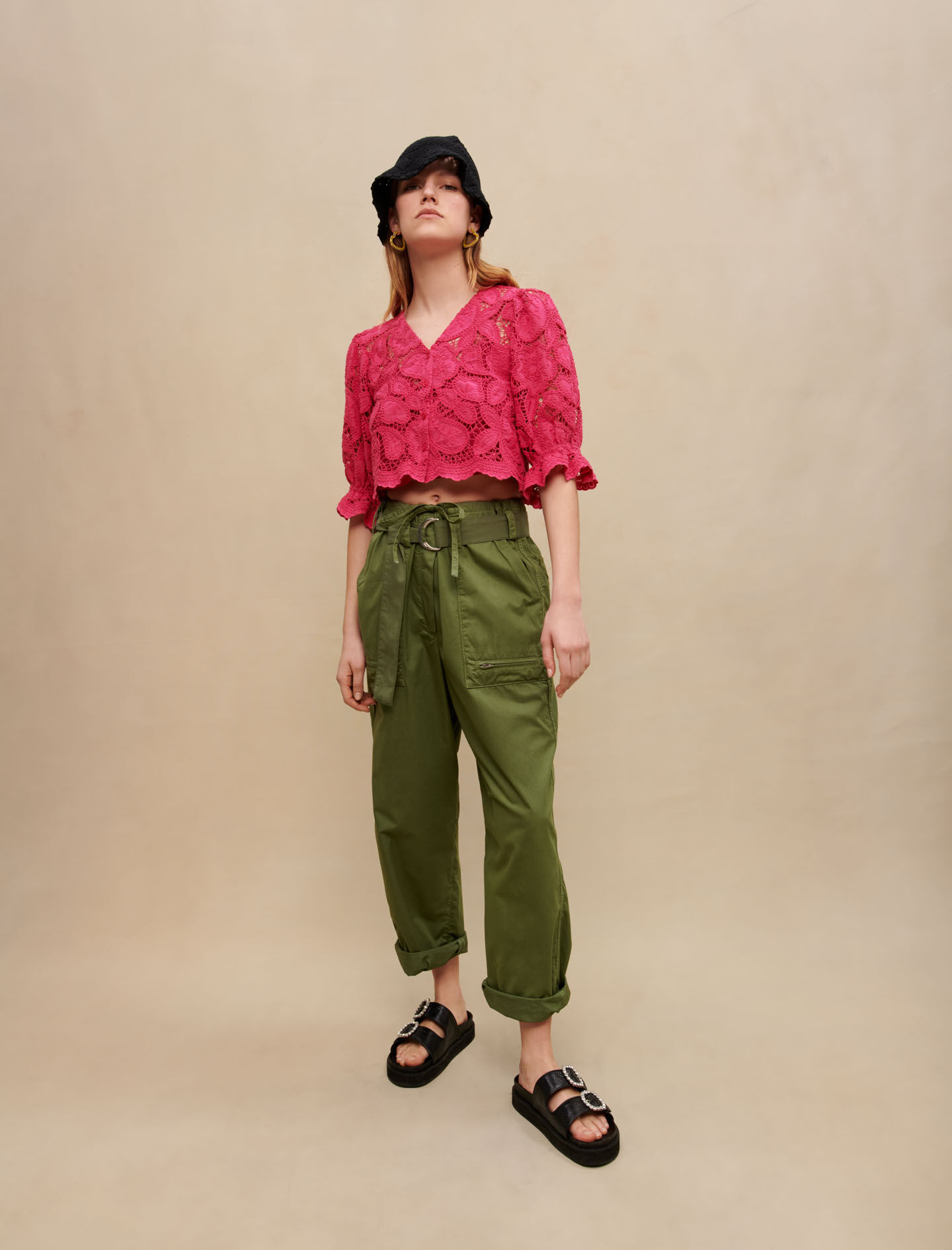 Pantaloni cargo - Kaki