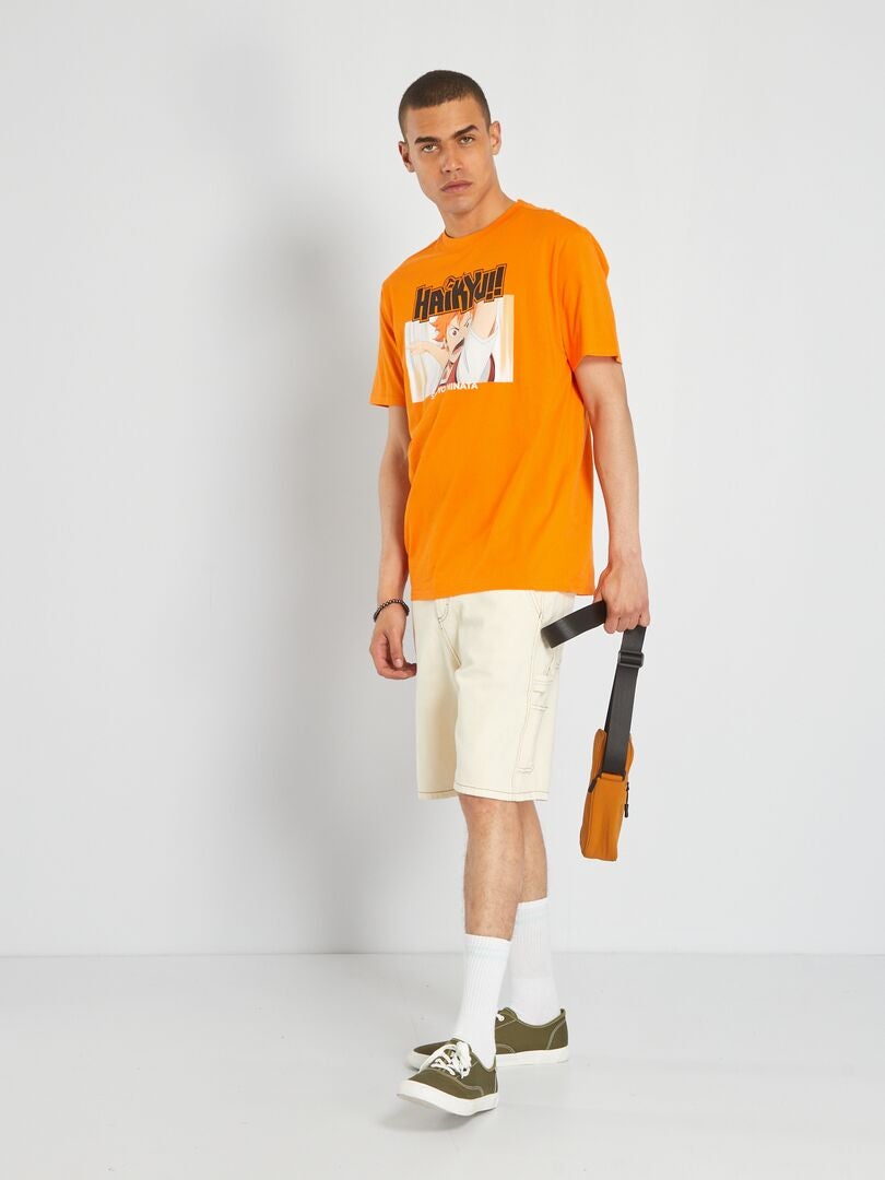 Haikyuu T-shirt met korte mouwen - ORANJE