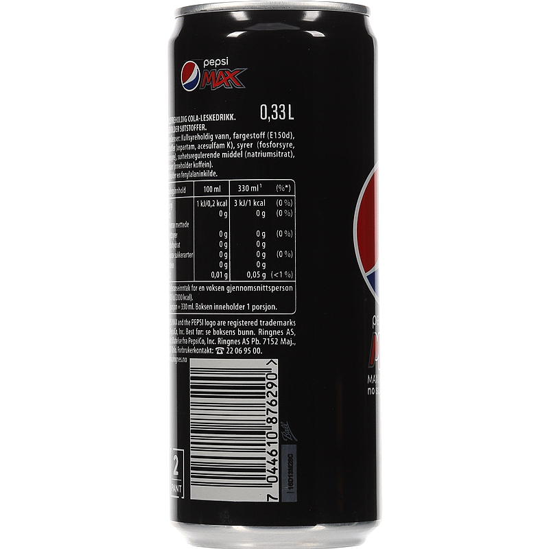 Pepsi Pepsi Max 20 latas de 0,33 l