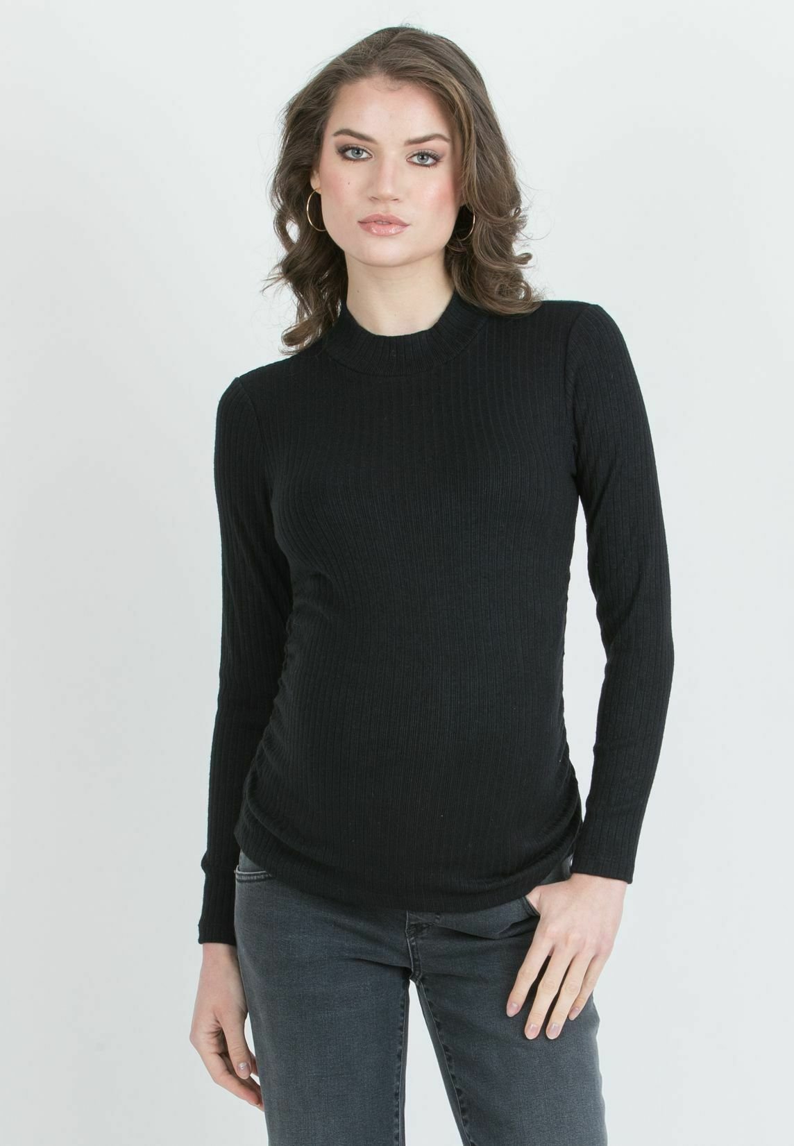 Attesa Maternity GIORDANA - COLLO ALTO - Maglione - nero