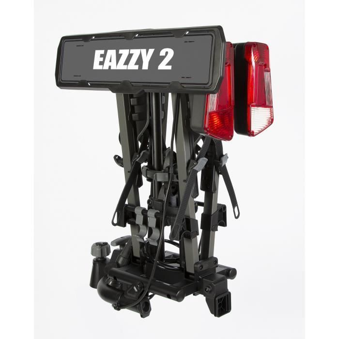 Suporte dobrável para 2 bicicletas BUZZRACK Eazzy 2 - Montagem no engate - Preto - Aço