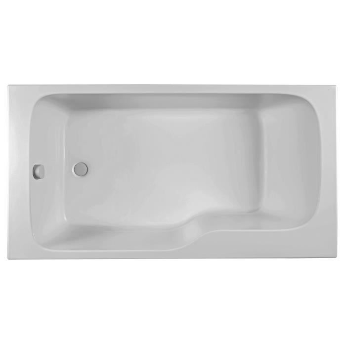 Bañera/ducha rectangular Jacob Delafon Malice 160x85cm Blanca E6D146L-00