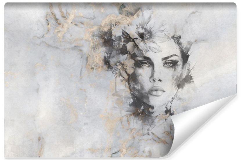 Fototapeta Do Salonu Portret Kobiety Beton 90x60cm