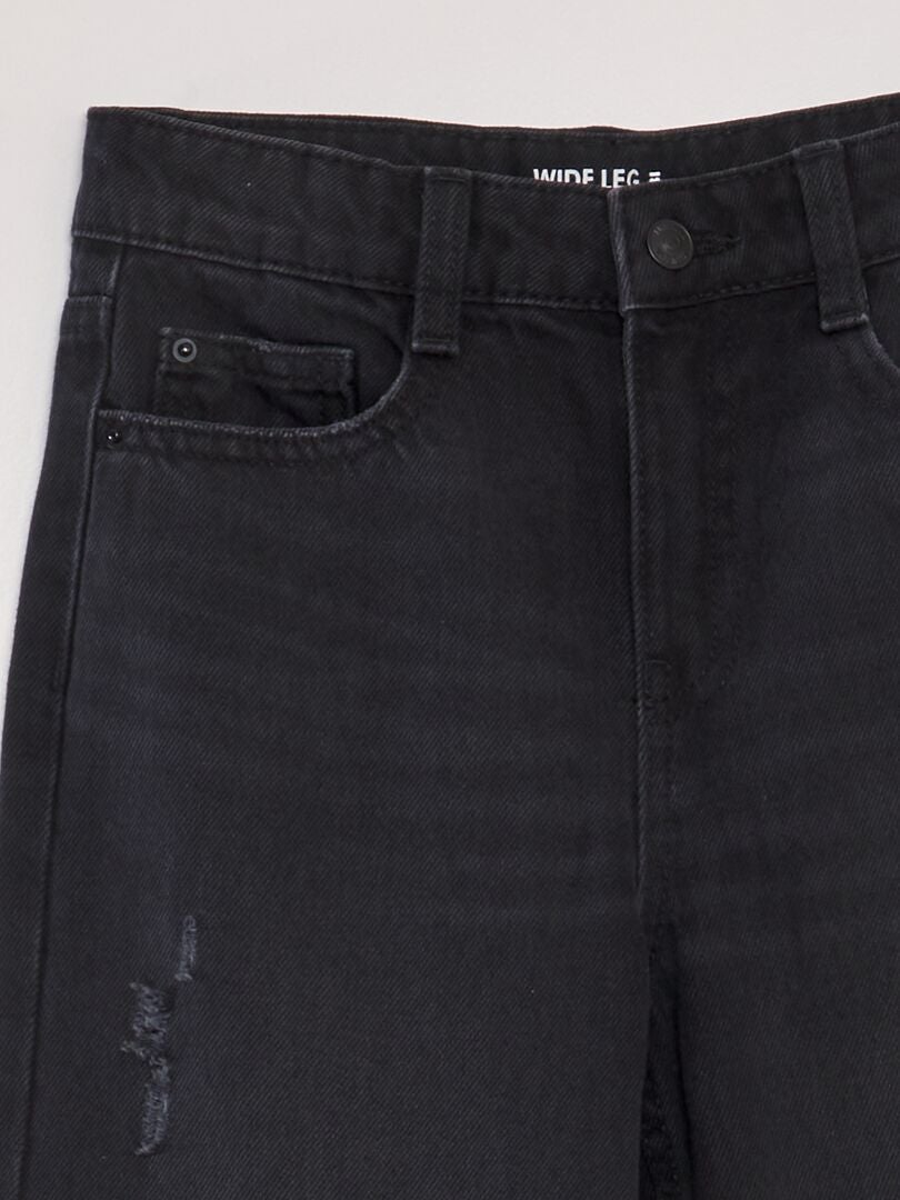 Jeans met wijde pijpen - ZWART