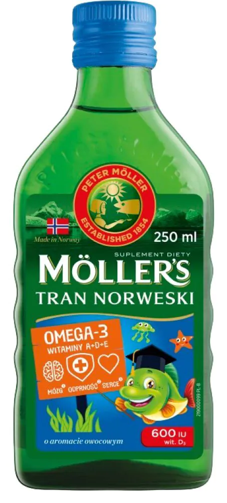 Mollers Tran Norweski Smak owocowy Płyn