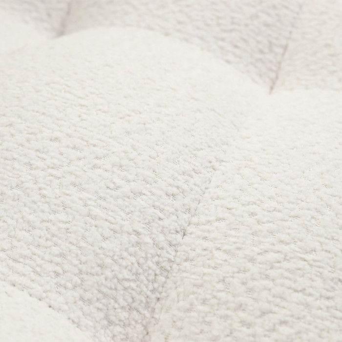 Sofá cama conversível estofado em tecido cru bouclé - VALENTIN Meubletmoi