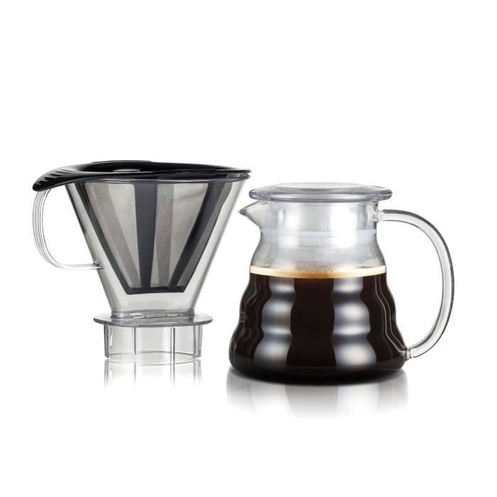 Caffettiera MELIOR, filtro permanente in rete di acciaio inox, 5 tazze, 0,6 L