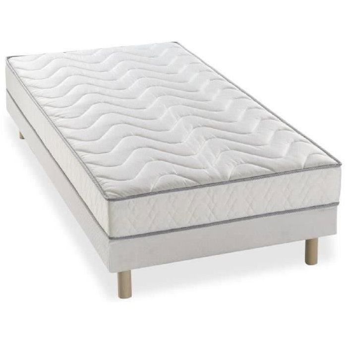 Set materasso e base UNELMA 90 x 190 cm - 5 zone e memory foam - Spessore 16 cm - DEKO DREAM