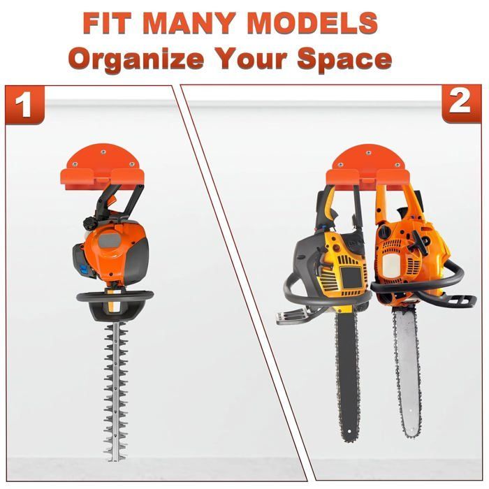 Soporte de herramientas de pared ZGEER - 2 piezas - Acero inoxidable - Capacidad de carga de hasta 136 kg (300 lbs) - Montaje en pared
