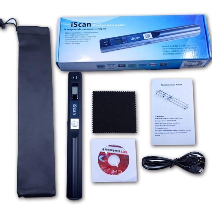 Draagbare A4-kleurenscanner, 900 DPI, USB 2.0, HD-scannen van documenten/foto's, PDF/JPEG-formaat