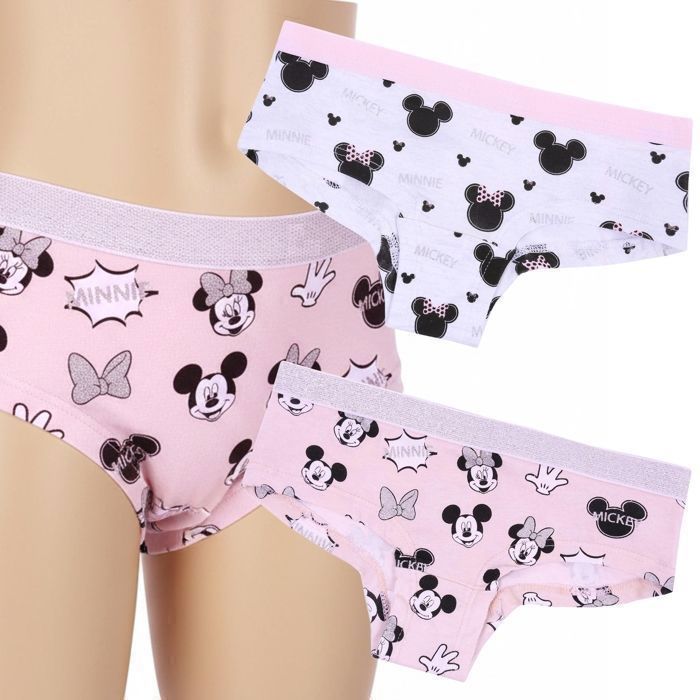 Mutandine in cotone per bambine Disney Minnie Mouse, 2 paia, comode