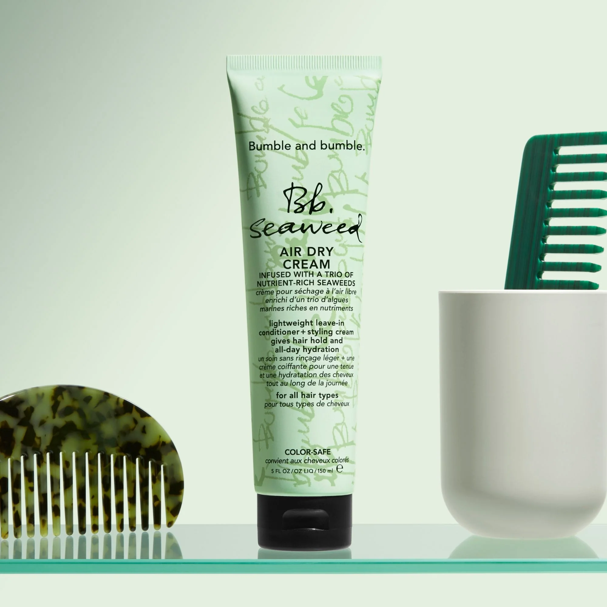 Seaweed Air Dry Cream - Crema Capelli Styling & Finish, Balsamo Senza Risciacquo Capelli