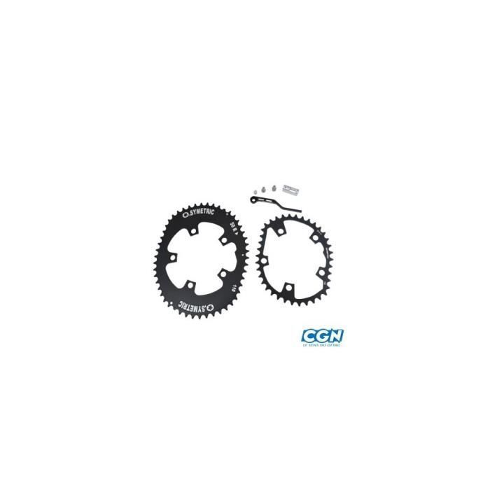 Kit de plateaux - Osymetric - 50-38 - Noir - Aluminium - 110 mm