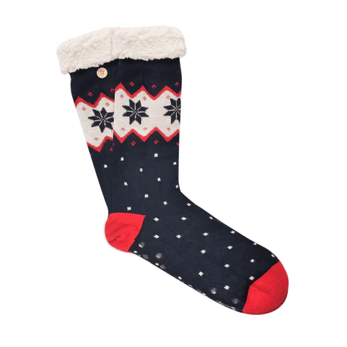 Cabaia Navy blue snowflake socks