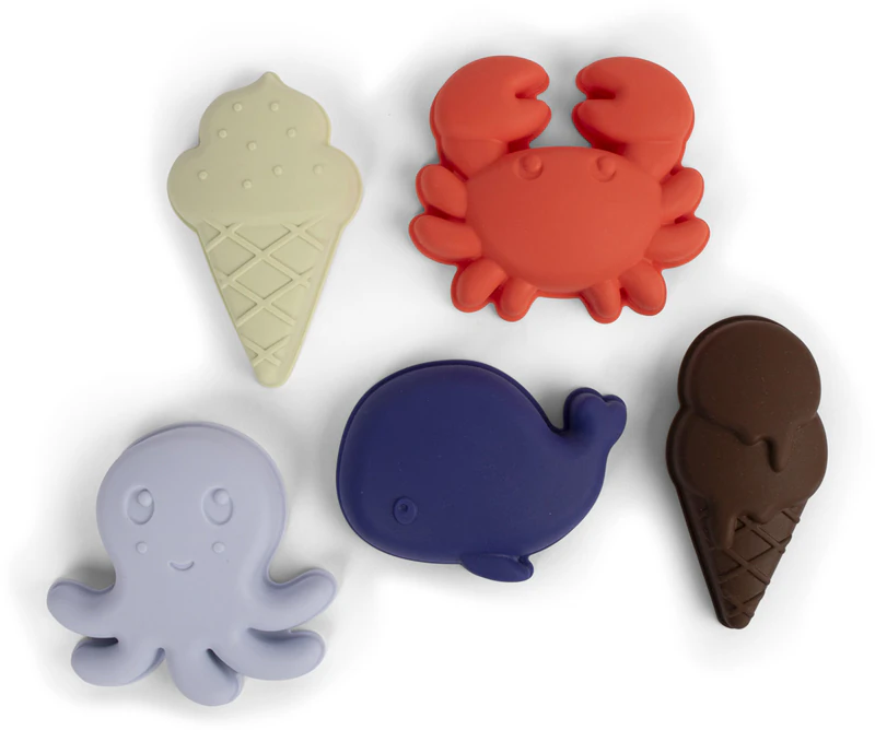 Brinquedo de areia de silicone FILIBABBA, mistura azul, brinquedo para água