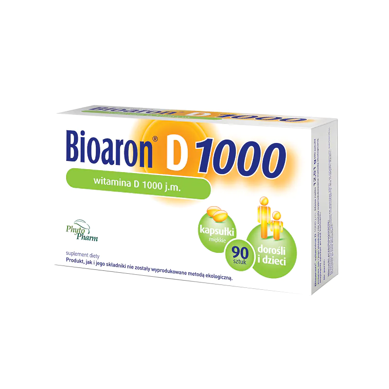 Biaron D, Witamina D 1000 j.m., Kapsułki miękkie dla dzieci i dorosłych