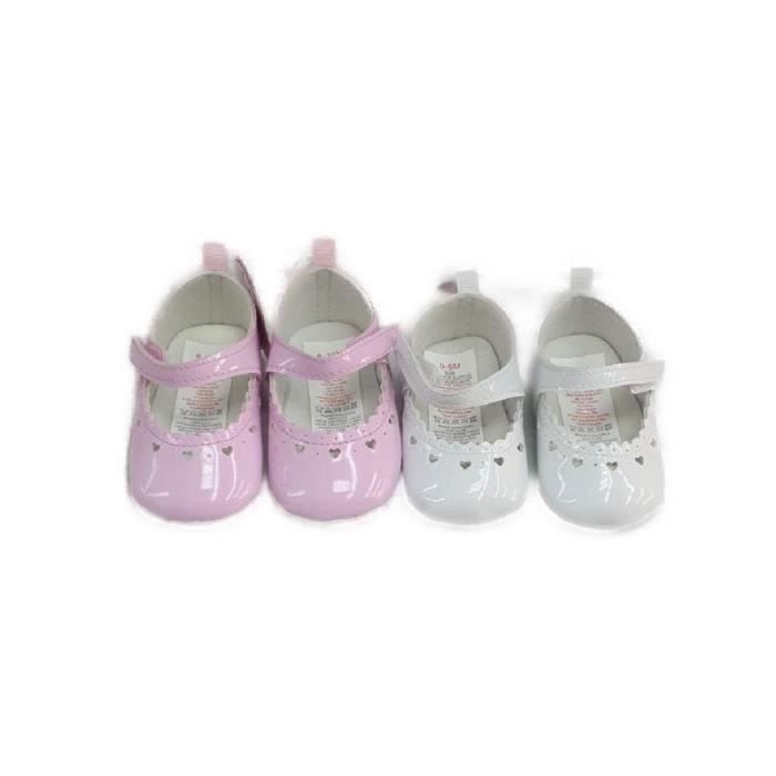Scarpine da bambina - Morbide - In pelle - Bianche - Eleganti - Taglia 16 o 18