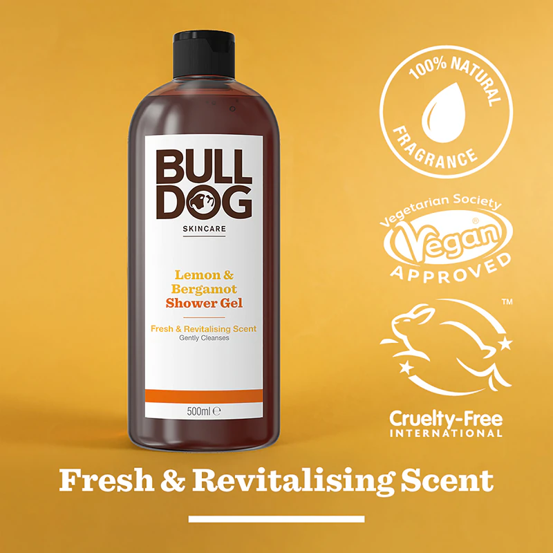 Gel de banho Bulldog Limão e Bergamota para homens