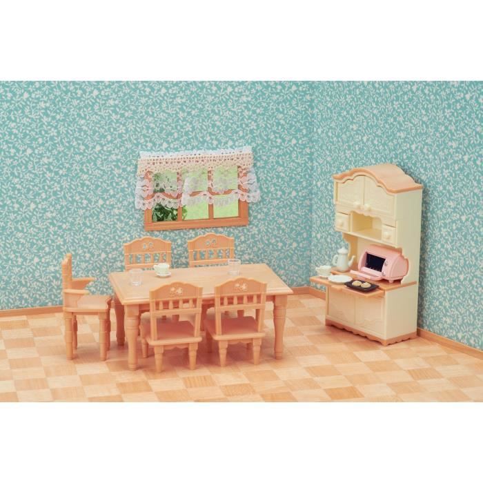 Statuette in miniatura - SYLVANIAN FAMILIES - La sala da pranzo - Set completo per arredare una sala da pranzo