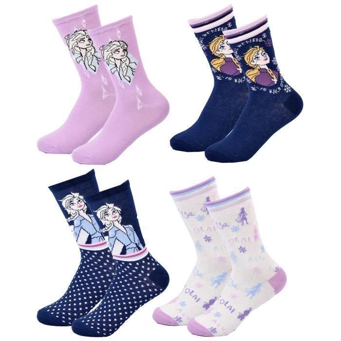 Socks - FROZEN - Pack of 4 Pairs 7647 - Girls - Cotton Polyester Elastane