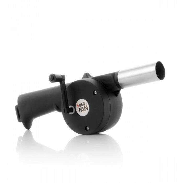 Fuelle manual negro para barbacoa - Soplador, ventilador para barbacoa, soplador para barbacoa - Accesorio para barbacoa