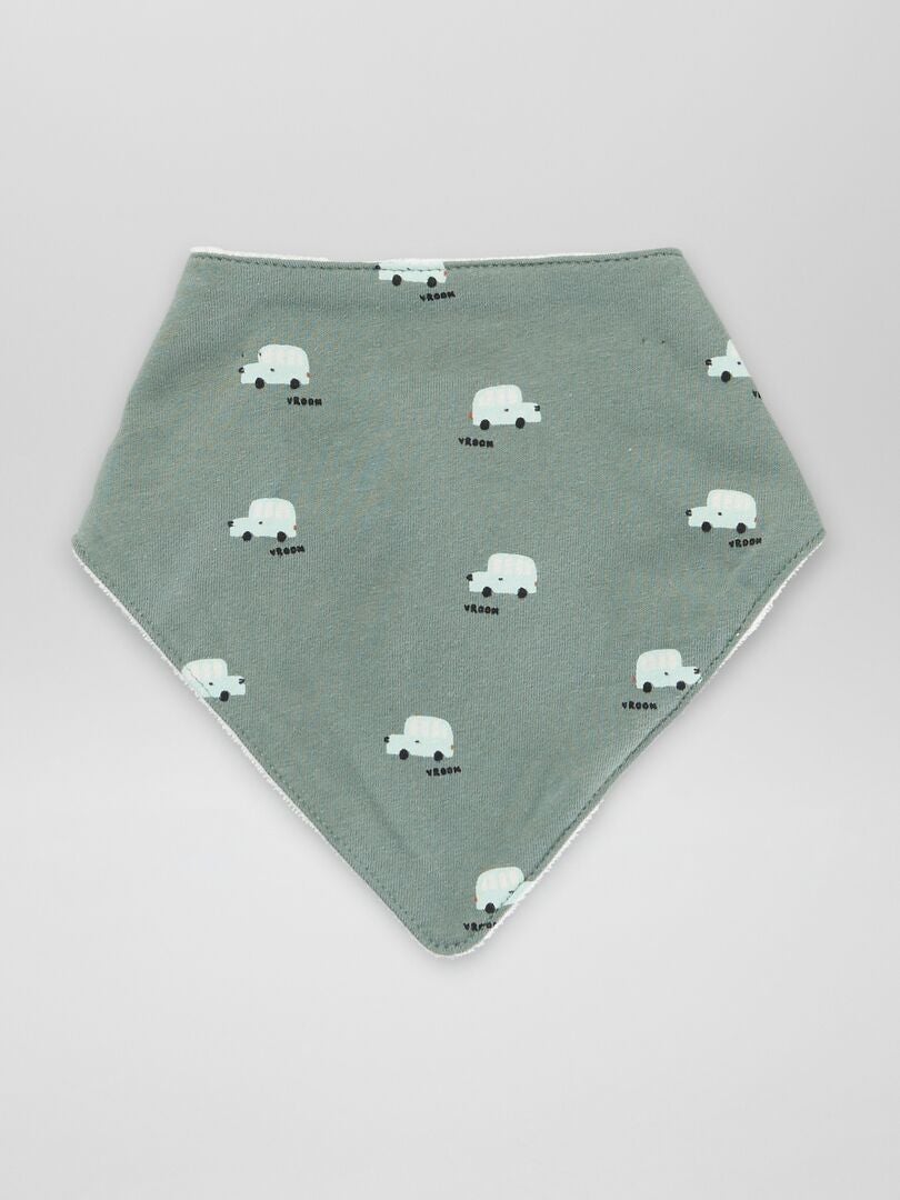 Conjunto de 3 babadores triangulares - VERDE