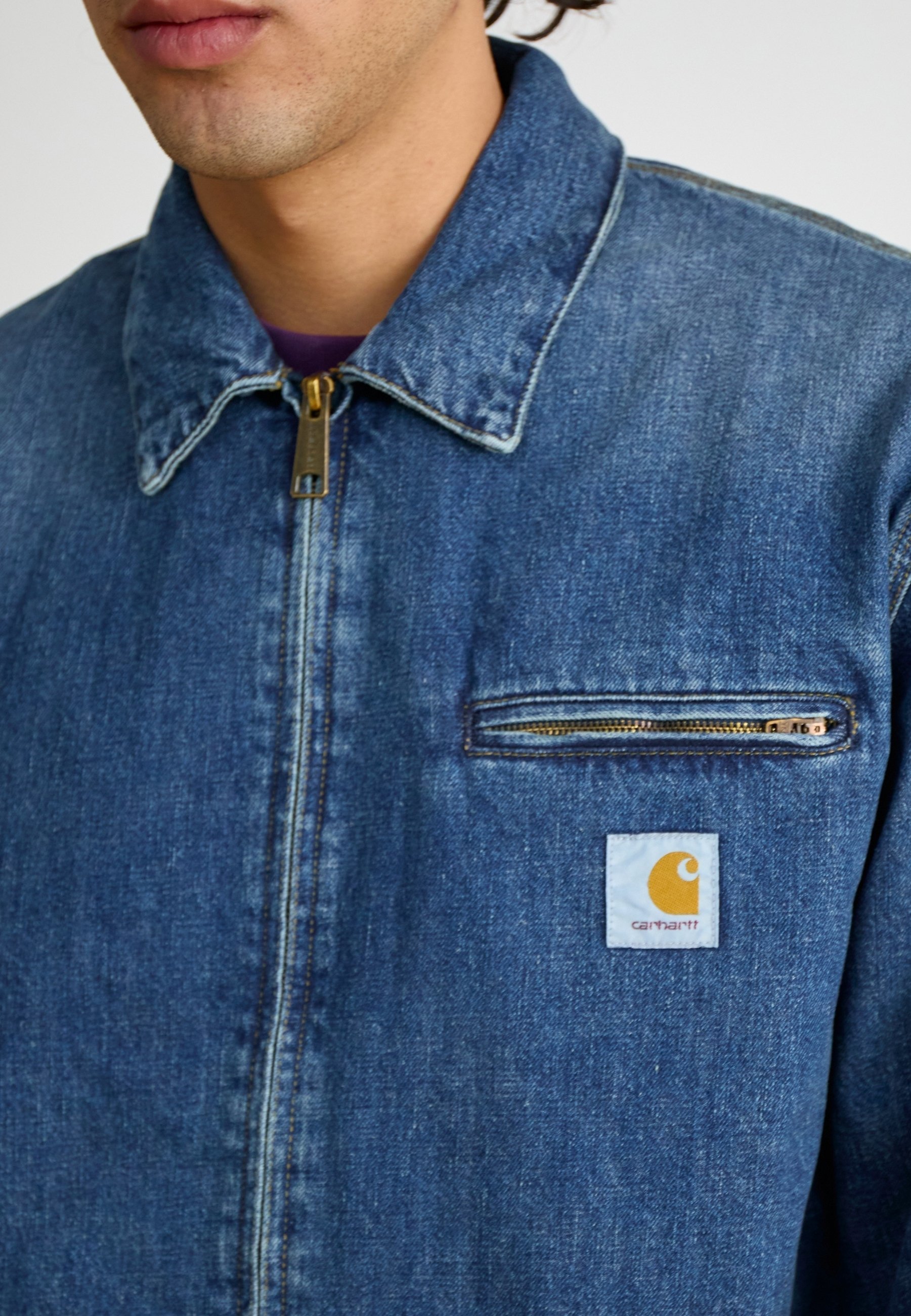 Kurtka jeansowa Carhartt WIP - ciemnoniebieski denim