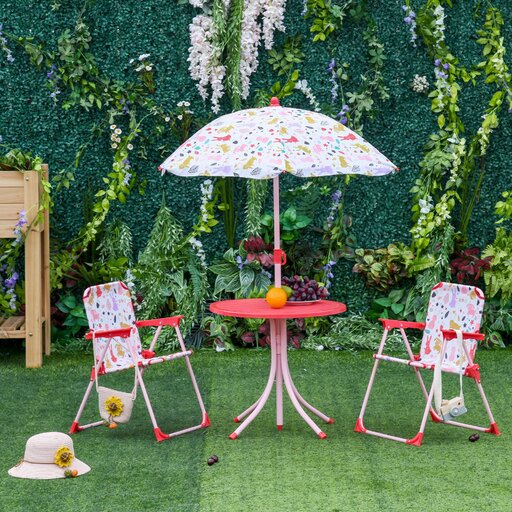 Set de mobilier de camping Outsunny 312-025rd pentru copii