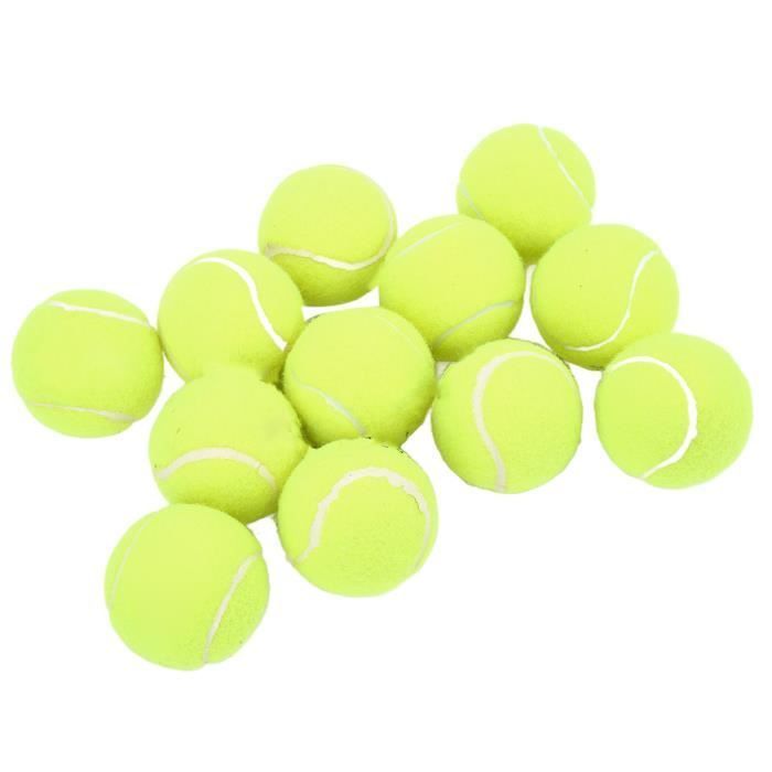 Fafeicy Balles d'entraînement de tennis 12 pièces balles de Tennis haute résilience en caoutchouc cachemire équipement