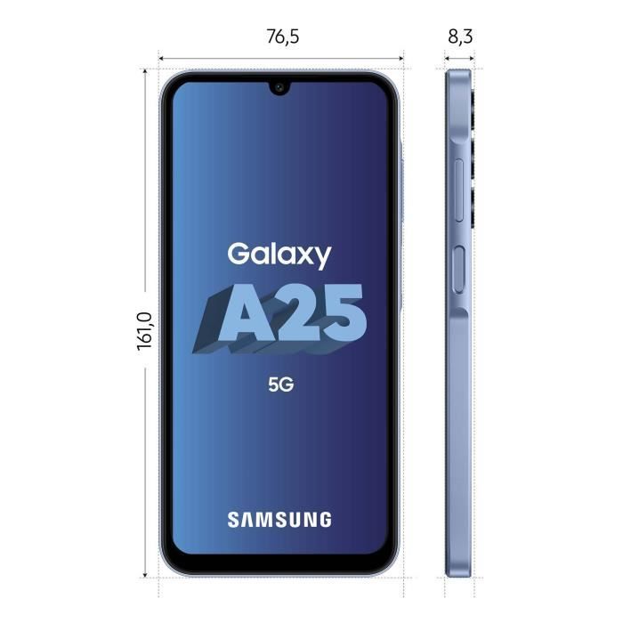 Smartphone Samsung Galaxy A25 de 128 GB, 5G, azul
