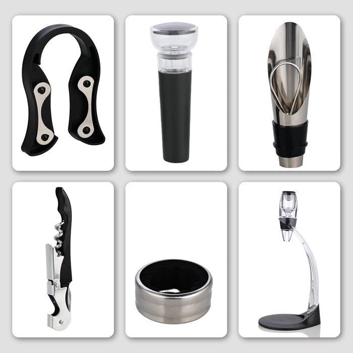 Weinaerator mit Ständer – FEBEST – Sedimentfilter – Abnehmbarer Ständer – Inklusive Zubehör – Transparent